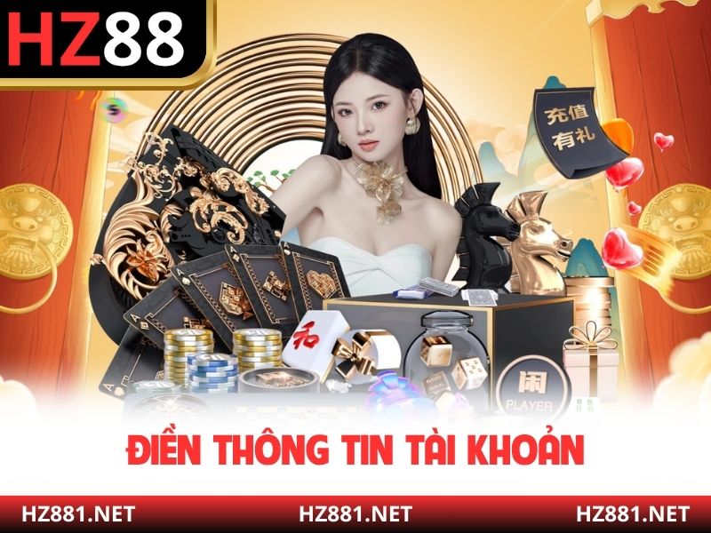Điền thông tin tài khoản